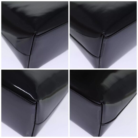 GUCCI Bamboo Hand Bag Enamel Black Auth - Picture 15 of 15